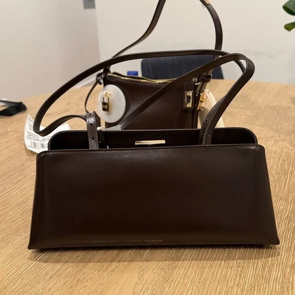 Verafied Chocolate Eclair Bag 3-in-1 Clutch, Shoulder Bag, Top Handle Bag - Picture 5 of 7